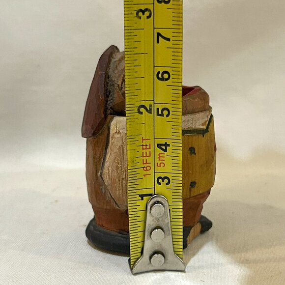 VTG Anri Hand Carved Painted Wood Big Mouth Toothpick Holder AS IS - Picture 8 of 8